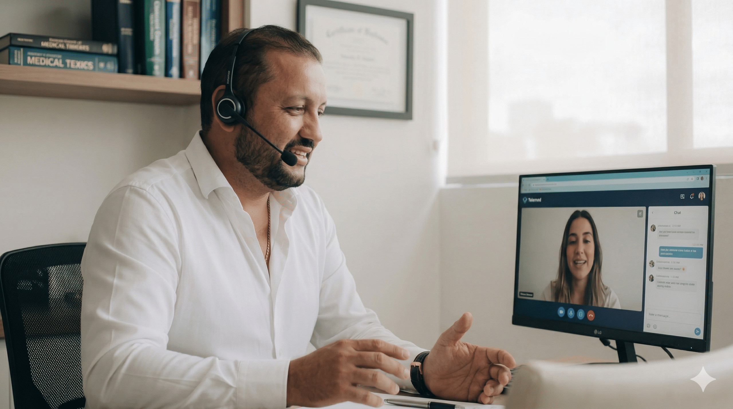 Dr. Anderson Contaifer em consulta médica - especialista em clínica médica com atuação em recuperação do abuso narcisista