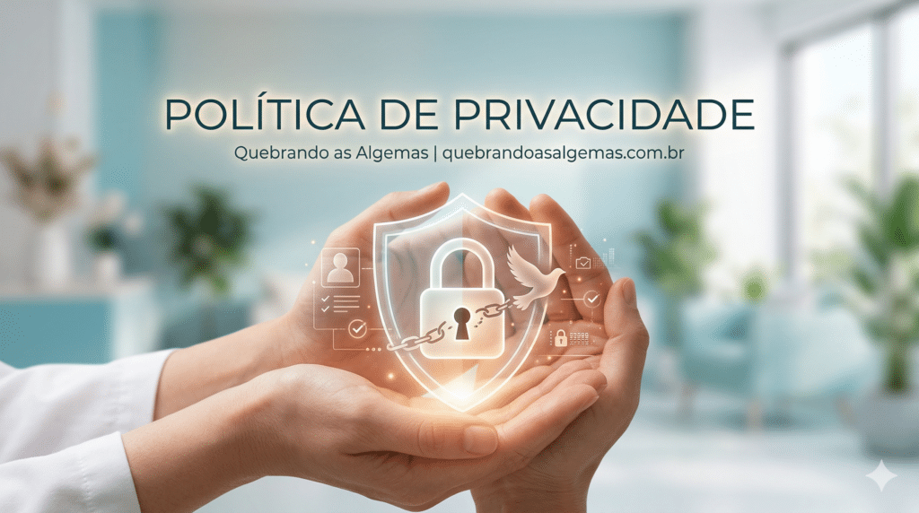 Política de privacidade do site Quebrando as Algemas