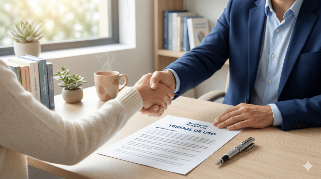 Termos de uso do site Quebrando as Algemas